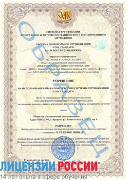 Образец разрешение Дзержинск Сертификат ISO 50001